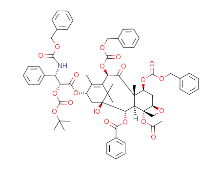 13-(3'-N-benzyloxycarbonyl-2'-tert-butoxycarbonylphenylisoserine)-10-deacetyl-7,10-dibenzyloxycarbonylbaccatin III