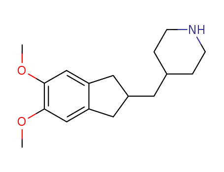 Molecular Structure of 844694-83-3 (5,6-Dimethoxy-2-[(4-piperidyl)methyl]indane  (Donepezil Impurity))