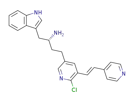 (1R)-3-{6-chloro-5-[(E)-2-pyridin-4-ylvinyl]pyridin-3-yl}-1-(1H-indol-3-ylmethyl)propylamine