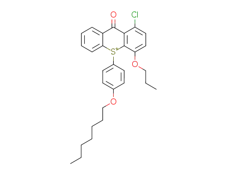 4-propoxy-1-chloro-9-oxo-10-(4-heptoxyphenyl)-9H-thioxanthenium