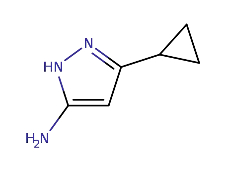 Molecular Structure of 175137-46-9 (5-CYCLOPROPYL-2H-PYRAZOL-3-YLAMINE)