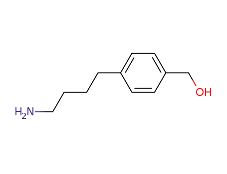 Molecular Structure of 587880-35-1 (Benzenemethanol, 4-(4-aminobutyl)-)