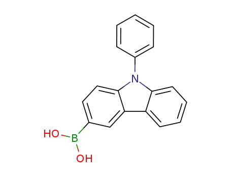 Molecular Structure of 854952-58-2 (9-Phenyl-9H-carbazol-3-ylboronic acid)