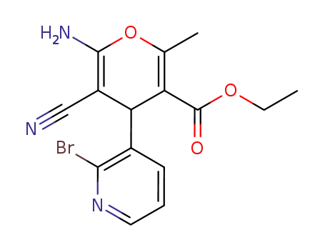 ethyl 6-amino-4-(2-bromo-3-pyridyl)-5-cyano-2-methyl-4H-pyran-3-carboxylate