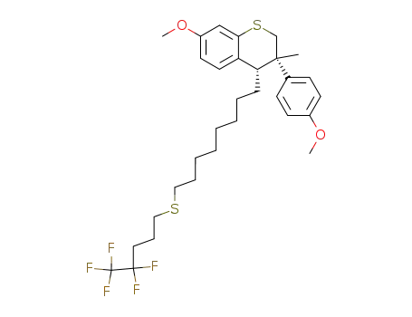 7-methoxy-3-(4-methoxyphenyl)-3-methyl-4-[8-(4,4,5,5,5-pentafluoropentylsulfanyl)octyl]thiochroman