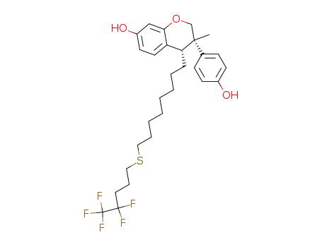 3-(4-hydroxyphenyl)-3-methyl-4-[8-(4,4,5,5,5-pentafluoropentylsulfanyl)octyl]chroman-7-ol