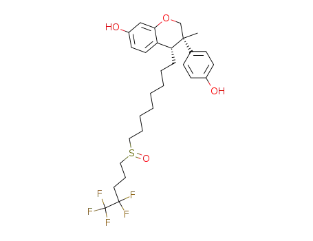 3-(4-hydroxyphenyl)-3-methyl-4-[8-(4,4,5,5,5-pentafluoropentylsulfinyl)octyl]chroman-7-ol