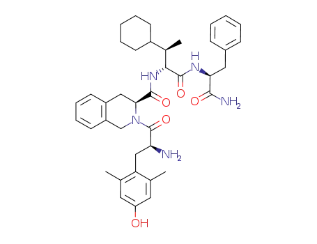 2-[2-amino-3-(4-hydroxy-2,6-dimethyl-phenyl)-propionyl]-1,2,3,4-tetrahydro-isoquinoline-3-carboxylic acid [1-(1-carbamoyl-2-phenyl-ethylcarbamoyl)-2-cyclohexyl-propyl]-amide