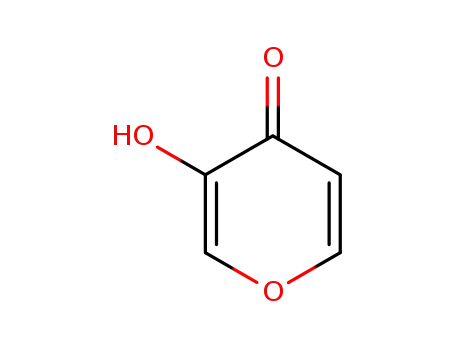 Molecular Structure of 496-63-9 (3-hydroxy-4H-pyran-4-one)
