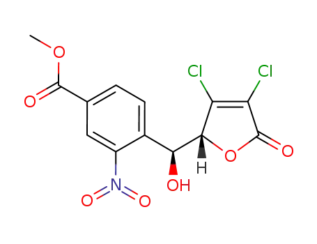 methyl 4-((3,4-dichloro-5-oxo-2,5-dihydrofuran-2-yl)(hydroxy)methyl)-3-nitrobenzoate