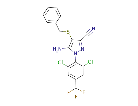 5-amino-4-(benzylthio)-1-[2,6-dichloro-4-(trifluoromethyl)phenyl]-1H-pyrazole-3-carbonitrile