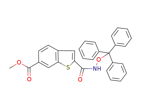 2-trityloxycarbamoyl-benzo[b]thiophene-6-carboxylic acid methyl ester