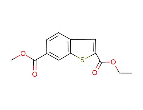 Molecular Structure of 850074-42-9 (O2-ethyl O6-methyl benzothiophene-2,6-dicarboxylate)