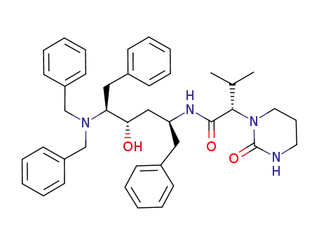 (2S,3S,5S)-2-N,N-dibenzylamino-3-hydroxy-5-(2S-(2-oxotetrahydropyrimidin-2-yl)-3-methylbutanoyl)amino-1,6-diphenylhexane