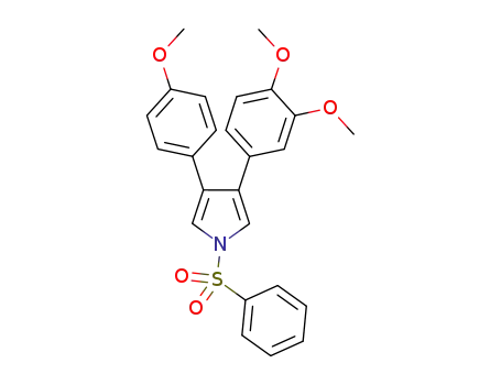 N-benzenesulfonyl-3-(3,4-dimethoxyphenyl)-4-(4-methoxyphenyl)pyrrole