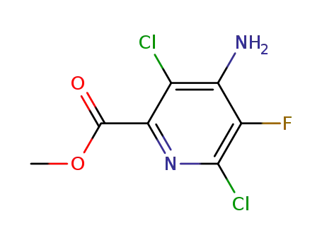 Molecular Structure of 496850-09-0 (2-Pyridinecarboxylic acid, 4-amino-3,6-dichloro-5-fluoro-, methyl ester)