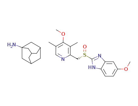 (S)-5-methoxy-2-[[(4-methoxy-3,5-dimethyl-2-pyridinyl)-methyl]sulfinyl]-1H-benzimidazole 1-adamantan ammonium salt