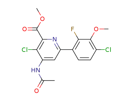 methyl 4-(acetylamino)-3-chloro-6-(4-chloro-2-fluoro-3-methoxyphenyl)pyridine-2-carboxylate