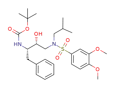(1S,2R)-{1-benzyl-3-[(3,4-dimethoxybenzenesulfonyl)isobutylamino]-2-hydroxypropyl}carbamic tertbutyl ester
