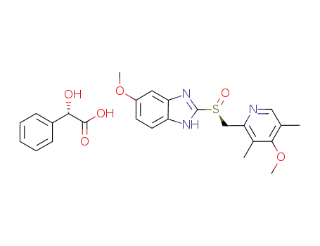 (S)-5-methoxy-2-(4-methoxy-3,5-dimethylpyridin-2-ylmethane-sulfinyl)-1H-benzimidazole mandalate salt