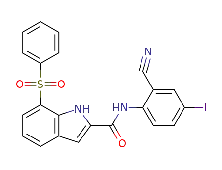 N-(2-CYANO-4-IODOPHENYL)-7-(PHENYLSULFONYL)-1H-INDOLE-2-carboxamide