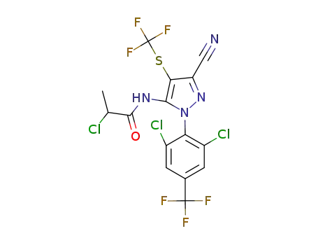 5-(2-chloropropionylamino)-1-(2,6-dichloro-4-trifluoromethylphenyl)-3-cyano-4-trifluoromethylthiopyrazole