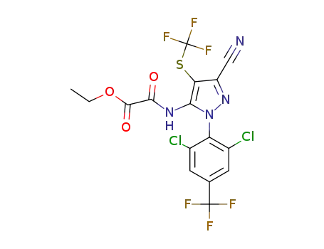 1-(2,6-dichloro-4-trifluoromethylphenyl)-3-cyano-5-(ethoxycarbonyl)carbonylamino-4-trifluoromethylthiopyrazole