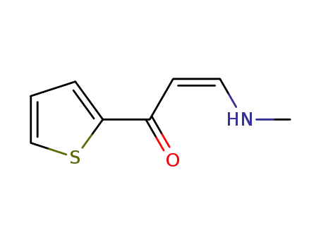 Molecular Structure of 663603-70-1 ((2Z)-3-(METHYLAMINO)-1-(2-THIENYL)PROP-2-EN-1-ONE)