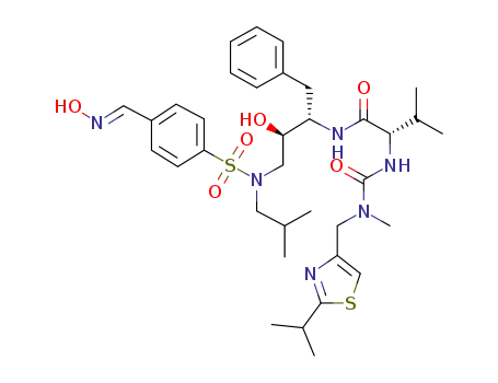(2S)-N-{(1S,2R)-1-benzyl-2-hydroxy-3-[({4-[(E)-(hydroxyimino)methyl]phenyl}sulfonyl)(isobutyl)amino]propyl}-2-({[[(2-isopropyl-1,3-thiazol-4-yl)methyl](methyl)amino]carbonyl}amino)-3-methylbutanamide