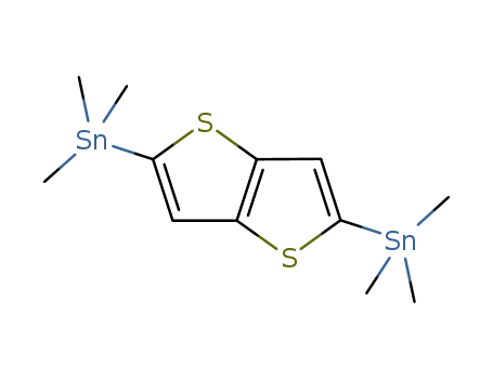 Molecular Structure of 469912-82-1 (2,5‐
bis(triMethylstannyl)th
ieno[3,2‐b]thiophene)