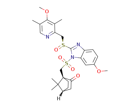 1-(S)-camphor sulfonyl-6-methoxy-2-[(3,5-dimethyl-4-methoxy-2-pyridyl)methyl-(S)-sulfinyl]-1H-benzimidazole