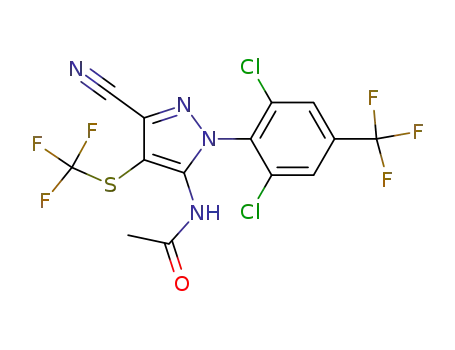 5-acetamido-3-cyano-1-(2,6-dichloro-4-trifluoromethylphenyl)-4-trifluoromethylthiopyrazole