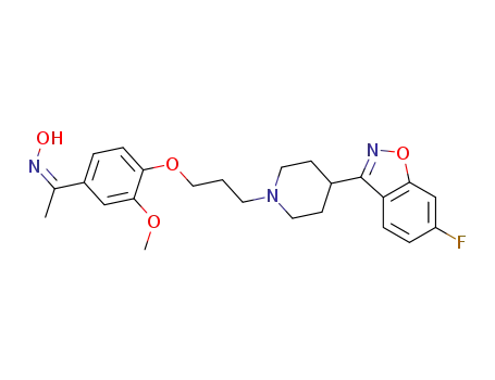 1-[4-[3-[4-(6-fluoro-1,2-benzisoxazol-3-yl)-1-piperidinyl]propoxy]-3methoxyphenyl]ethanone oxime