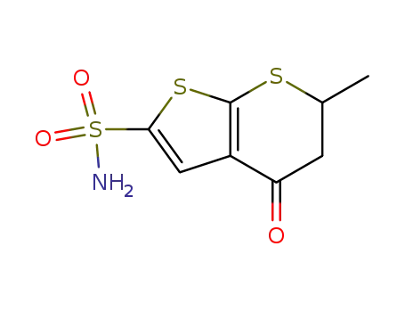 5,6-dihydro-6-methyl-4-oxo-4H-thieno[2,3-b]thiopyran-2-sulfonamide