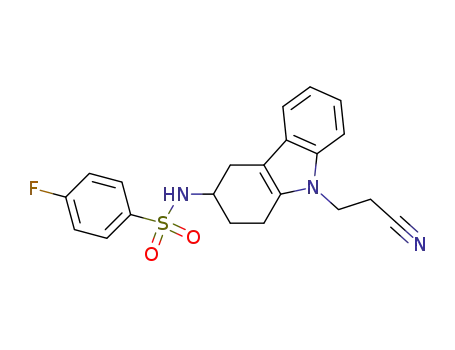 N-[9-(2-cyanoethyl)-2,3,4,9-tetrahydro-1H-carbazol-3-yl]-4-fluorobenzenesulfonamide