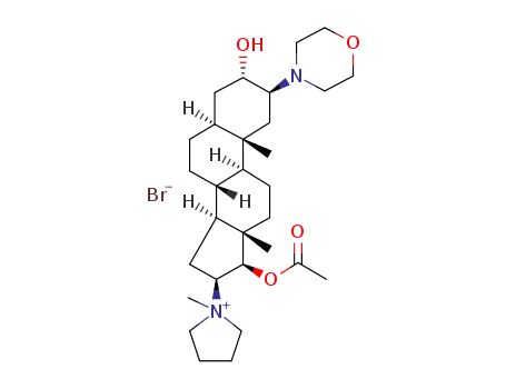 1-[(2β,3α,5α,16β,17β)-17-acetyloxy-3-hydroxy-2-(4-morpholinyl)-androstan-16-yl]-1-methylpyrrolidinium bromide