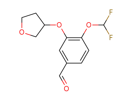 4-(difluoromethoxy)-3-[(tetrahydro-3-furanyl)oxy]benzaldehyde