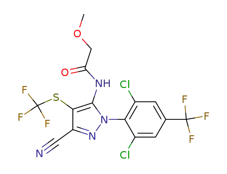 1-(2,6-dichloro-4-trifluoromethylphenyl)-3-cyano-4-trifluoromethylsulfenyl-5-(methoxyacetamido)pyrazole