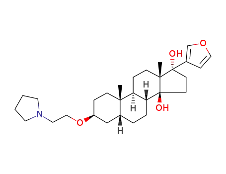 3β-(2-(1-pyrrolidinyl)ethoxy)-17β-(3-furyl)-5β-androstane-14β,17α-diol
