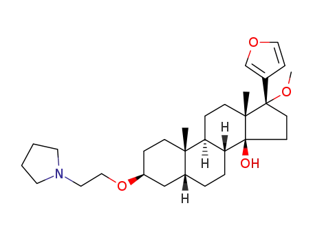 3β-(2-(1-pyrrolidinyl)ethoxy)-17β-(3-furyl)-17α-methoxy-5β-androstan-14β-ol