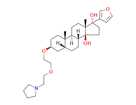 3β-(2-(2-(1-pyrrolidinyl)ethoxy)ethoxy)-17β-(3-furyl)-5β-androstane-14β,17α-diol