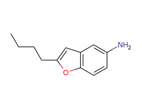 Molecular Structure of 141645-51-4 (5-Benzofuranamine, 2-butyl-)