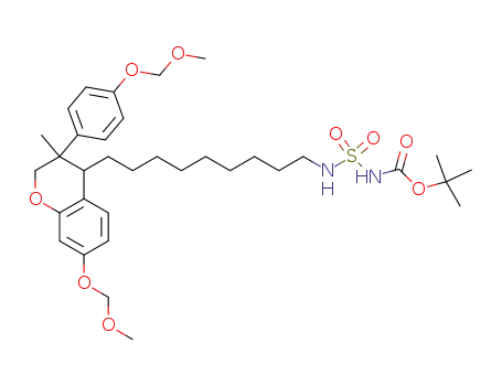 4-[9-(N-t-butyloxycarbonylaminosulfonylamino)nonyl]-7-methoxymethoxy-3-(4-methoxymethoxyphenyl)-3-methylchroman