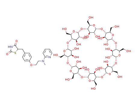 5-[4-[2-(N-methyl-N-(2-pyridyl)amino)ethoxy]benzyl]thiazolidine-2,4-dione γ-cyclodextrin complex 1:1