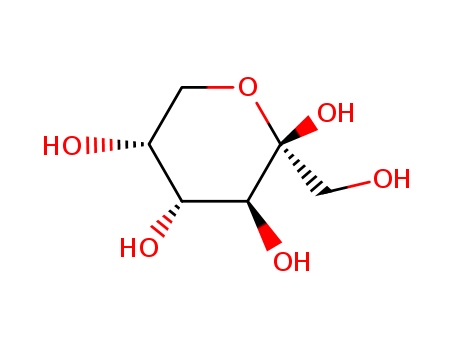 Molecular Structure of 7660-25-5 (beta-D-Fructopyranose)