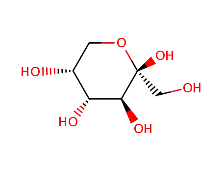 Molecular Structure of 7660-25-5 (beta-D-Fructopyranose)
