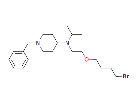 Molecular Structure of 690999-08-7 (4-Piperidinamine,
N-[2-(4-bromobutoxy)ethyl]-N-(1-methylethyl)-1-(phenylmethyl)-)