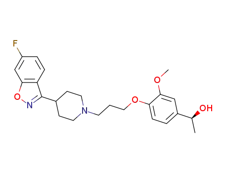 (S)-1-(4-{3-[4-(6-fluoro-benzo[d]isoxazol-3-yl)-piperidin-1-yl]-propoxy}-3-methoxyphenyl)-ethanol