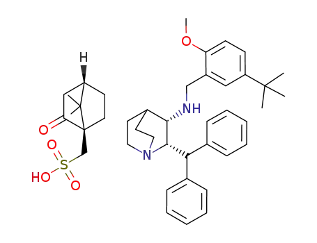 (2S,3S)-2-benzhydryl-N-(5-tert-butyl-2-methoxybenzyl)quinuclidin-3-amine (1R)-10-camphorsulfonate