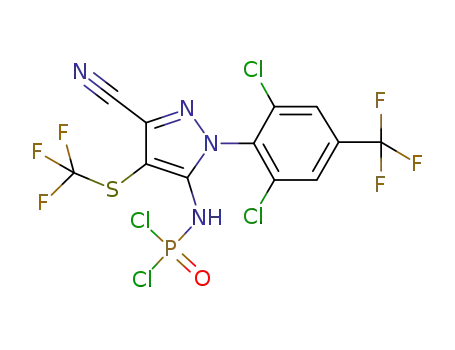 5-(dichlorophosphorylamino)-1-(2,6-dichloro-4-trifluoromethylphenyl)-3-cyano-4-trifluoromethylthiopyrazole